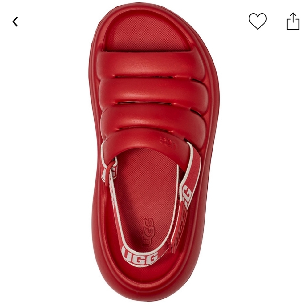 UGG sport yeah sandals samba red size 10 NIB